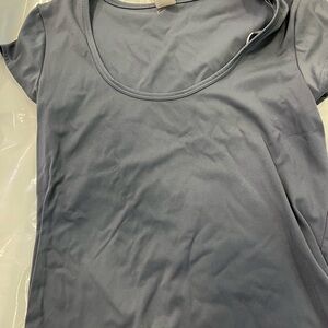 Elegant Charcoal Short Sleeve Top